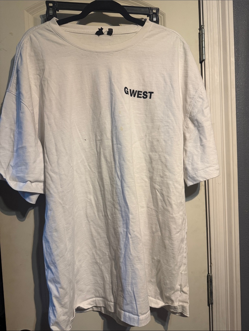 Men's White Short-Sleeve Cotton T-Shirt GWest